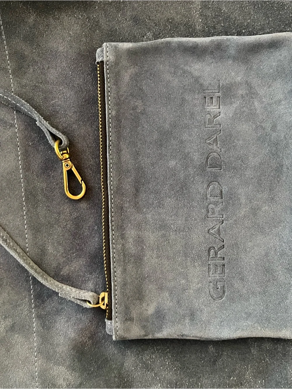 Gerard Darel Le Lady Hobo Bag - Blue Suede leather